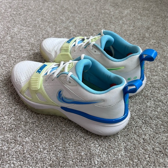 Nike Air Zoom Diamond Elite Turf White/Blue/Aquarius Blue Size 7.5 FQ7942-100 - Picture 10 of 15